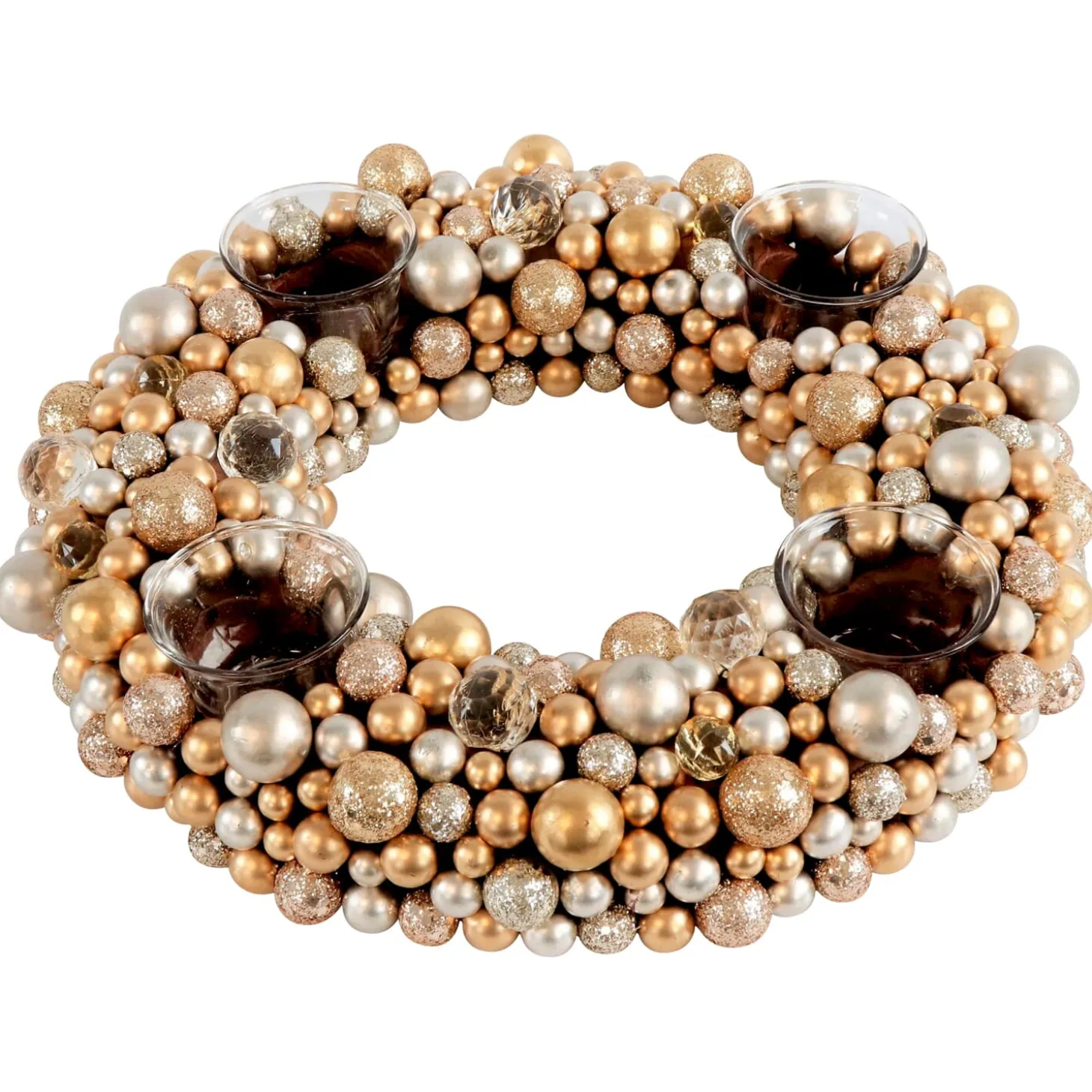 Adventskranz Aus Kugeln, Gold