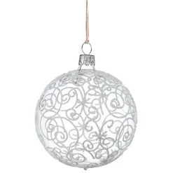 Glaskugel Klar Mit Irisschnorkeln, 8 Cm