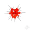 Herrnhuter Papierstern, Rot/Weis, 60Cm