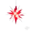 Herrnhuter Stern Weis/Rot, 13Cm, Kunststoff