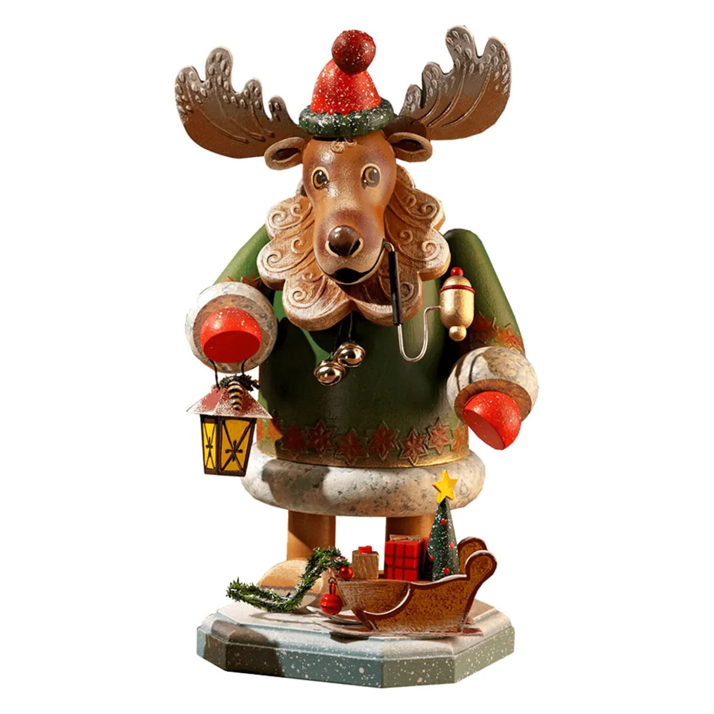 Holzknoddl "Elch", Rauchermannchen