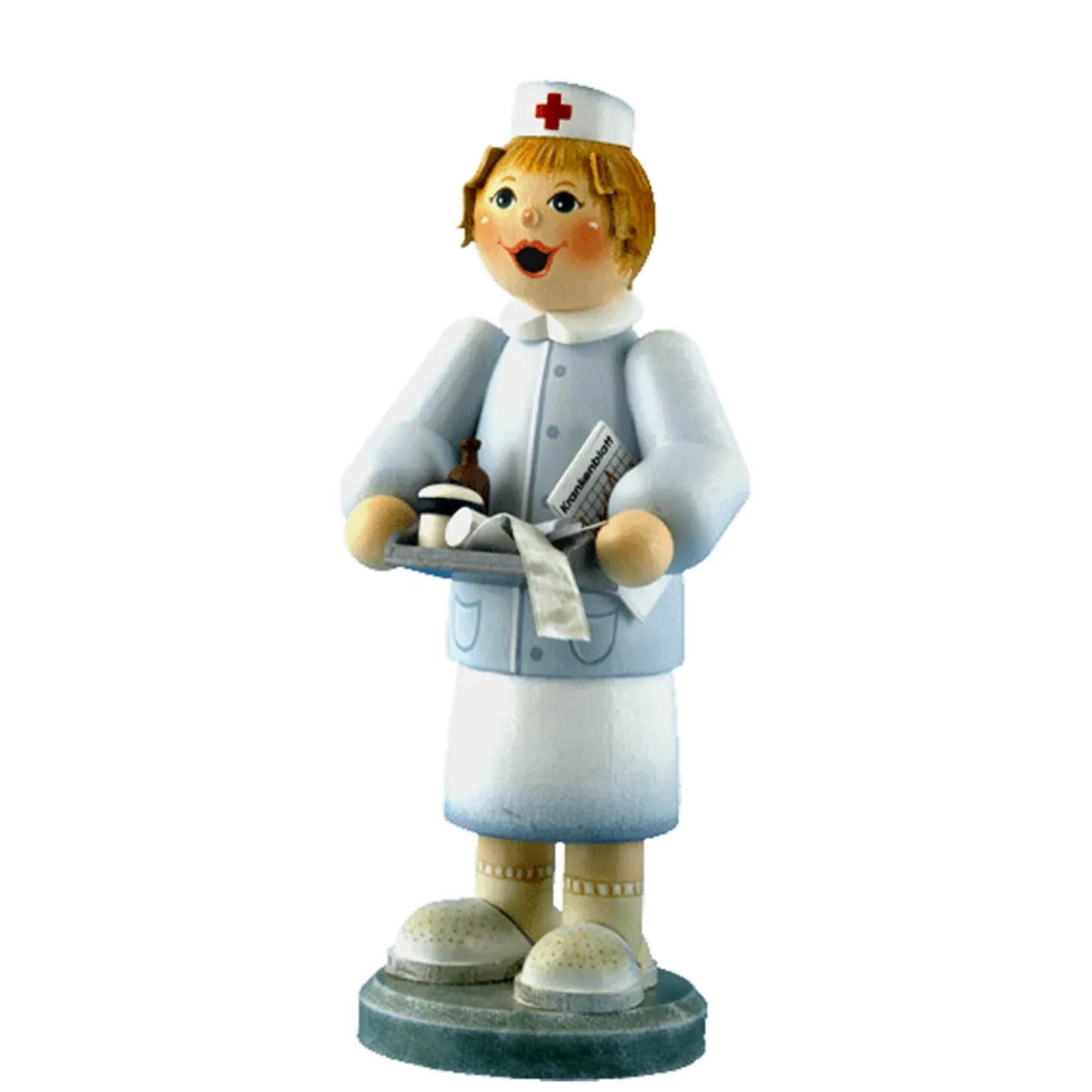 Holzknoddl "Krankenschwester", Rauchermannchen