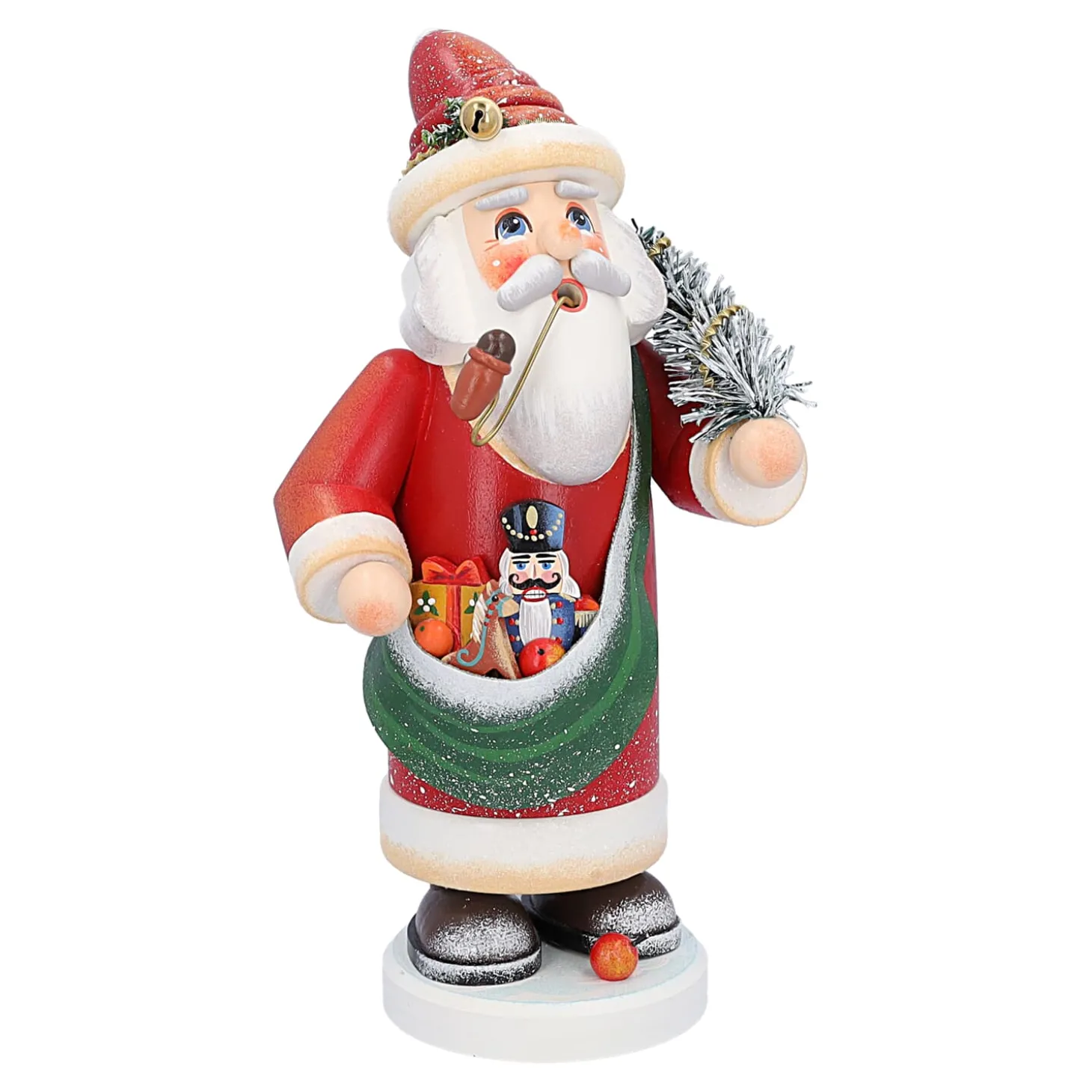 Holzknoddl "Nostalgischer Weihnachtsmann", Rauchermannchen