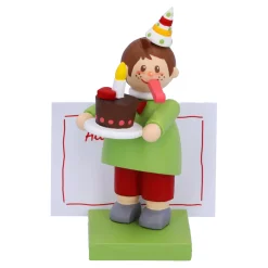 Junge Mit Torte "Herzlichen Gluckwunsch"