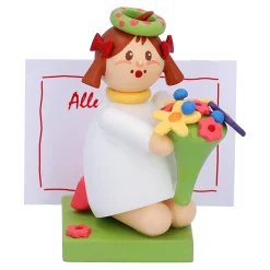 Madchen Mit Blumen "Viele Gruse"