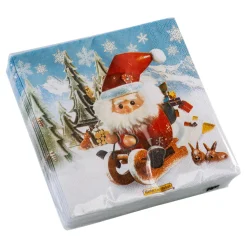 Papier-Cocktailservietten "Fahrt In Die Weihnacht"