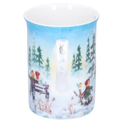 Porzellan-Tasse "Schlittschuhlauf"