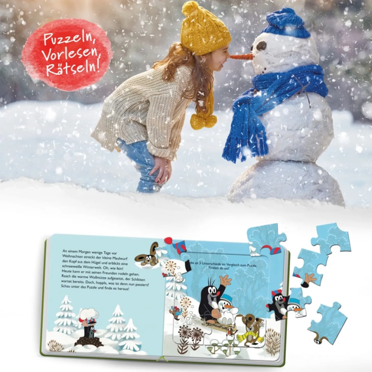 Puzzlebuch Zu Weihnachten "Der Kleine Maulwurf"