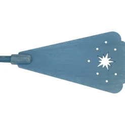 Pyramiden-Flugel Aus Holz, Lackiert Stahlblau