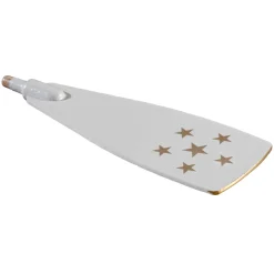 Pyramiden-Flugel Weis Mit Goldrand L 107 Mm, H 33 Mm