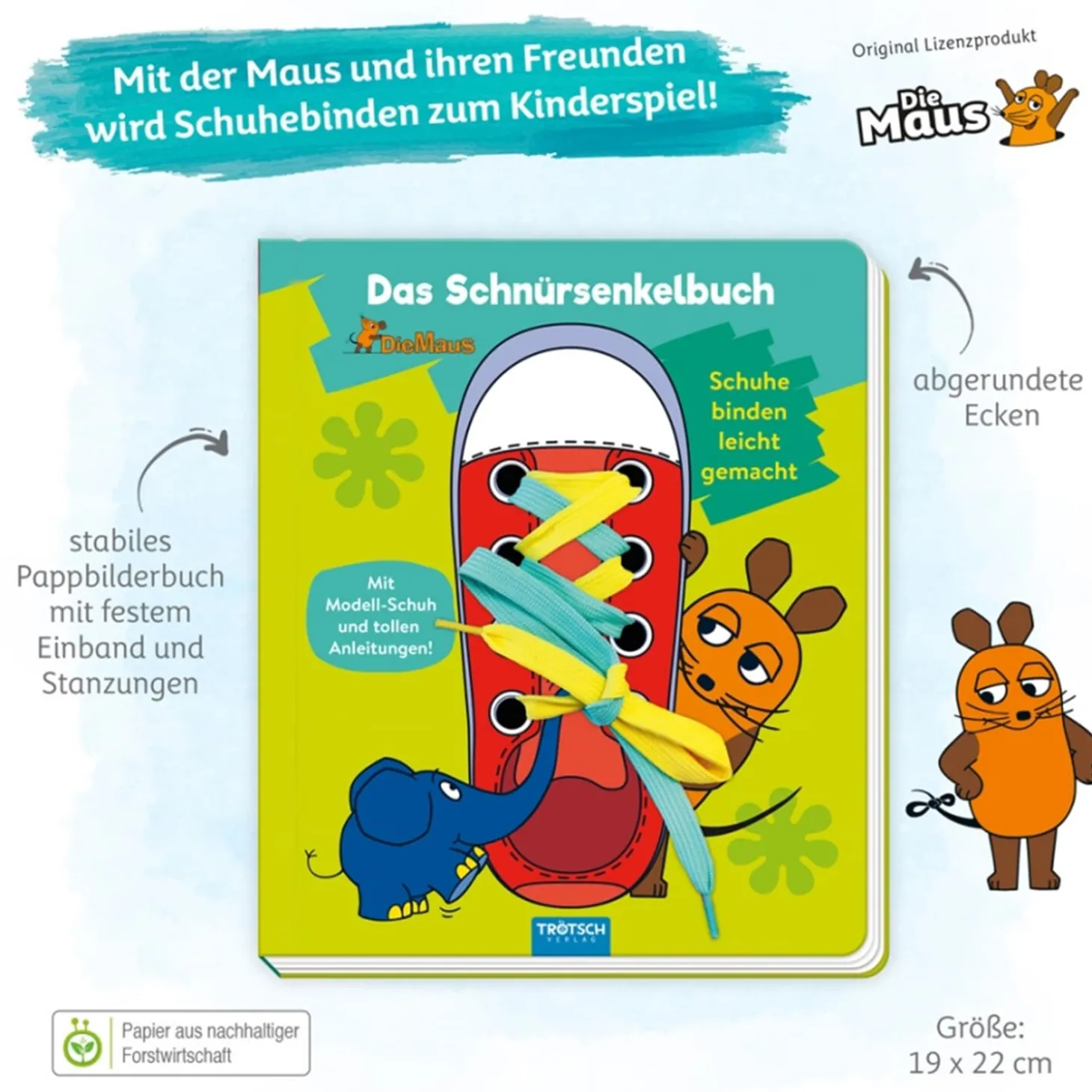 Schnursenkel-Buch "Die Maus"