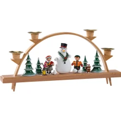 Schwibbögen "Schneemann Mit Kinder"