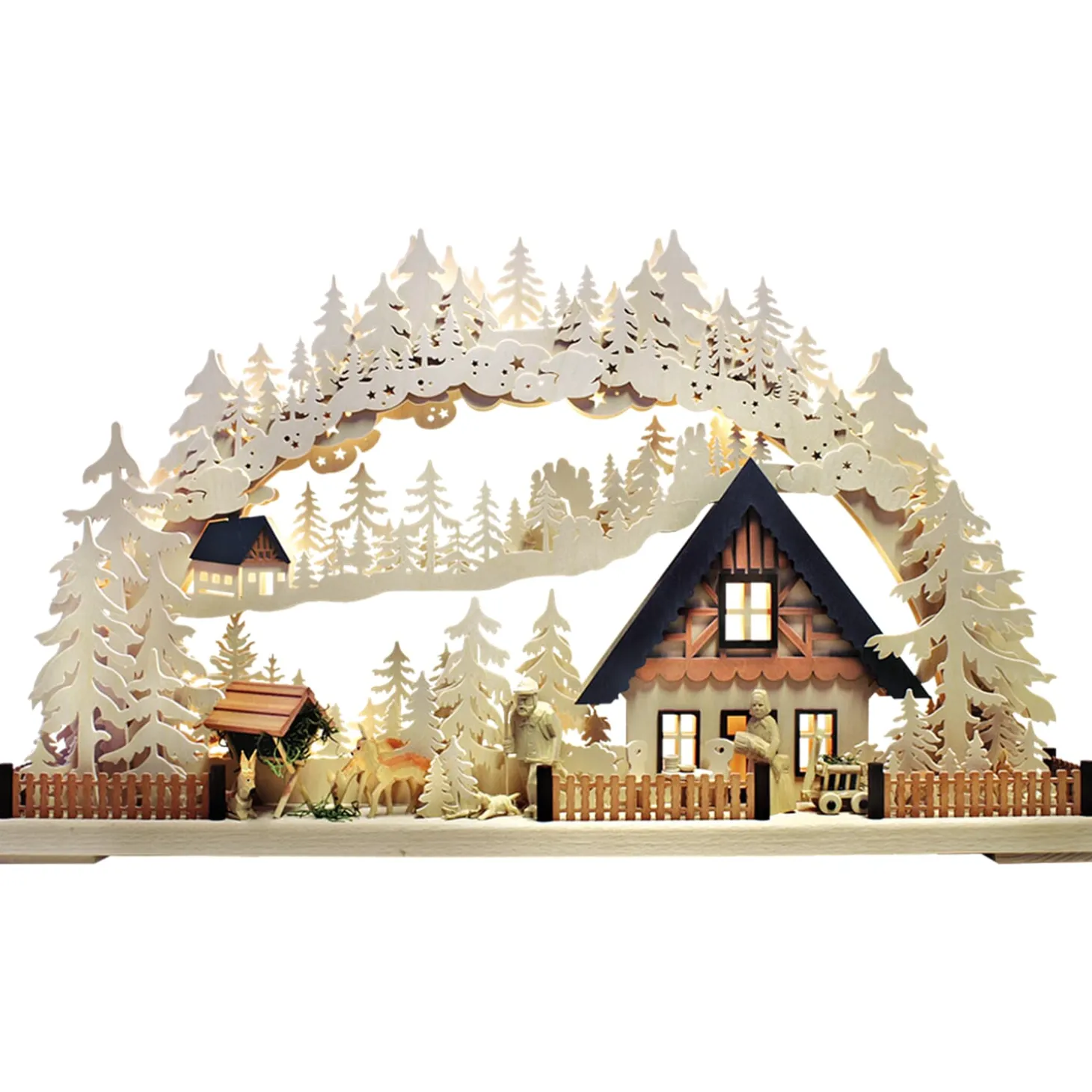 Schwibbögen "Waldidylle", 230V Mit Usb A-Anschluss