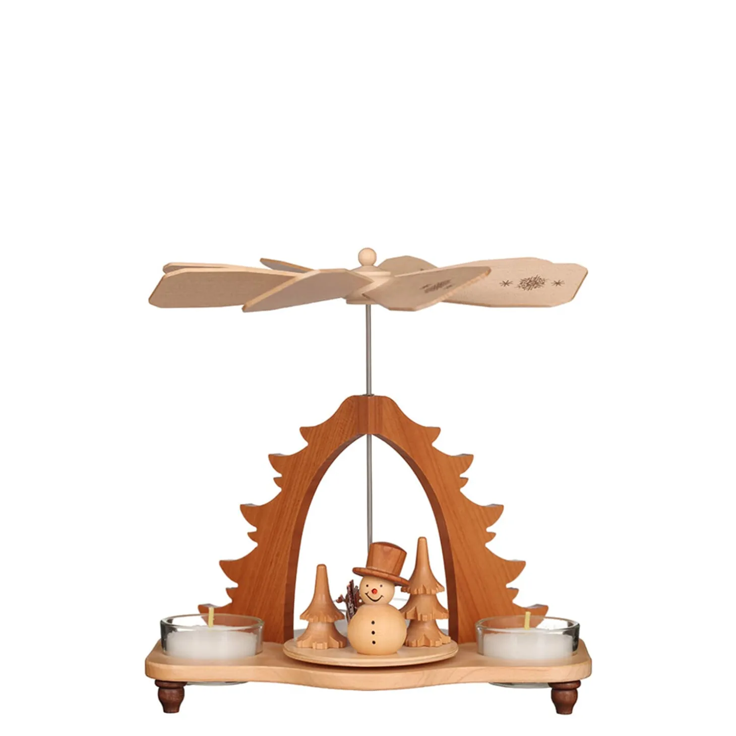 Teelicht-Pyramide "Schneemann"