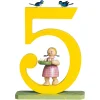 Zahl "5" Madchen Mit Kranz